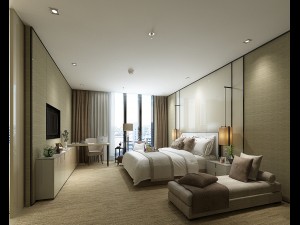 bedroom hotel suites designed a complete 77 3D Model