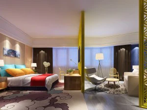 slaapkamer hotelsuites ontworpen een complete 84 3D Model