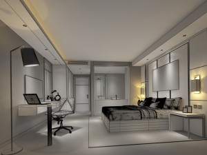 bedroom hotel suites designed a complete 85 3Dモデル