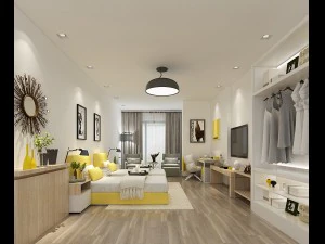 침실 호텔 스위트룸은 총 91개로 디자인되었습니다. 3D 모델