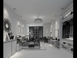 bedroom hotel suites designed a complete 91 3D Model