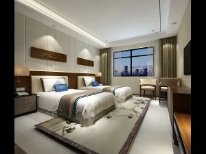 bedroom hotel suites designed a complete 96 3D Model