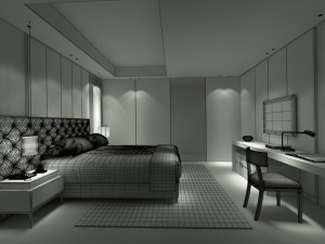 bedroom hotel suites designed a complete 98 3D मॉडल