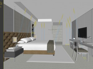 bedroom hotel suites designed a complete 98 3D मॉडल