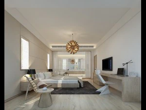 Hotelsuiten mit insgesamt 100 Schlafzimmern wurden entworfen 3D Modell