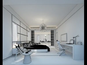 bedroom hotel suites designed a complete 100 3D Model