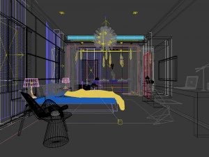 bedroom hotel suites designed a complete 100 3D Model