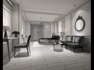 bedroom hotel suites designed a complete 101 3D Model