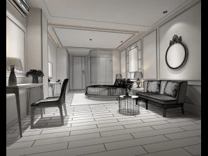 bedroom hotel suites designed a complete 101 3D Model