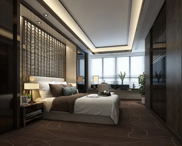 bedroom hotel suites designed a complete 102 3D Model .c4d .max .obj .3ds .fbx .stl .blend 