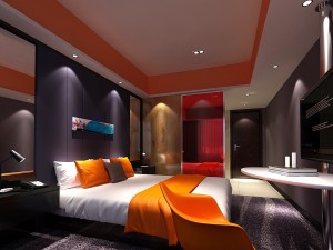 bedroom hotel suites designed a complete 103 3D Модель