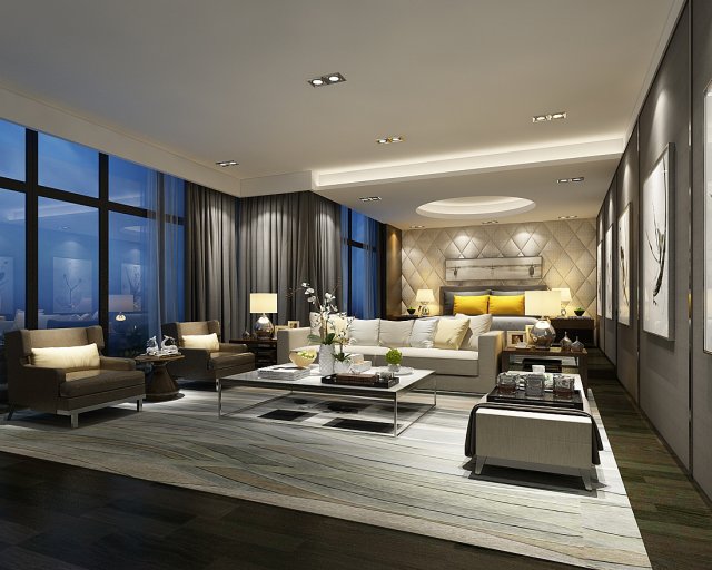 bedroom hotel suites designed a complete 104 3Dモデル .c4d .max .obj .3ds .fbx .stl .blend 