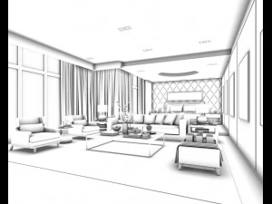 bedroom hotel suites designed a complete 104 3D Model