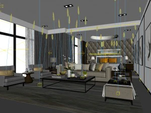 bedroom hotel suites designed a complete 104 3D Model