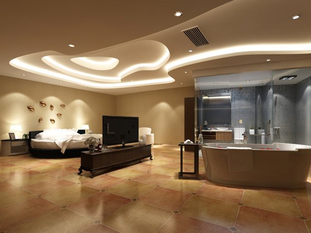 bedroom hotel suites designed a complete 105 Modello 3D .c4d .max .obj .3ds .fbx .stl .blend 