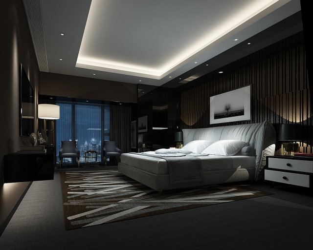 bedroom hotel suites designed a complete 107 3D 모델 .c4d .max .obj .3ds .fbx .stl .blend 