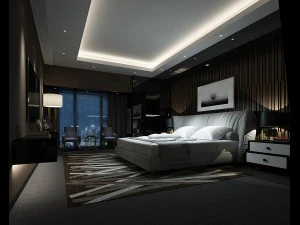 침실 호텔 스위트는 전체 107개를 설계했습니다. 3D 모델