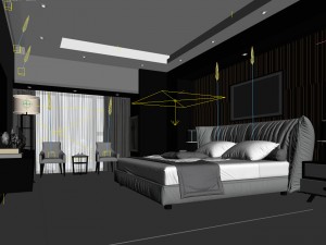 bedroom hotel suites designed a complete 107 3D 모델