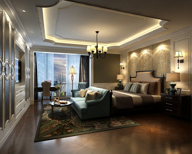 bedroom hotel suites designed a complete 110 Modèle 3D .c4d .max .obj .3ds .fbx .stl .blend 