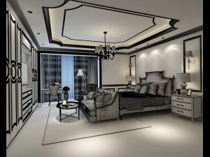 bedroom hotel suites designed a complete 110 3D Model