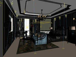 bedroom hotel suites designed a complete 110 3D Model