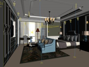 bedroom hotel suites designed a complete 110 Modèle 3D