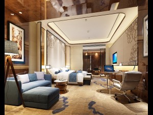 bedroom hotel suites designed a complete 112 3D Model
