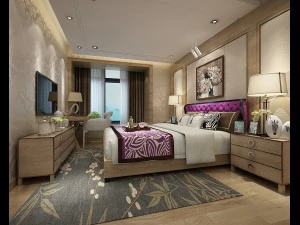bedroom hotel suites designed a complete 114 3D Model