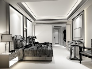 bedroom hotel suites designed a complete 116 3D Model
