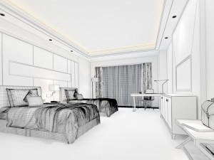 bedroom hotel suites designed a complete 121 3D 模型