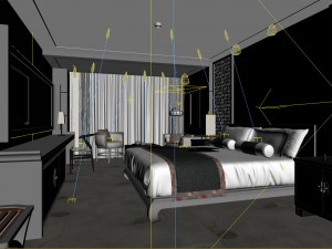 bedroom hotel suites designed a complete 122 3D Model