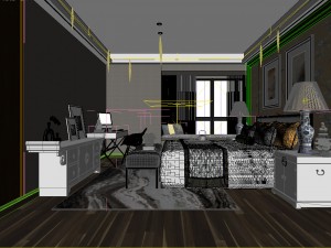 bedroom hotel suites designed a complete 123 3D Модель