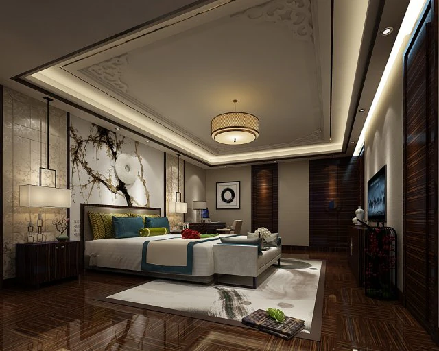 bedroom hotel suites designed a complete 124 3D Model .c4d .max .obj .3ds .fbx .stl .blend