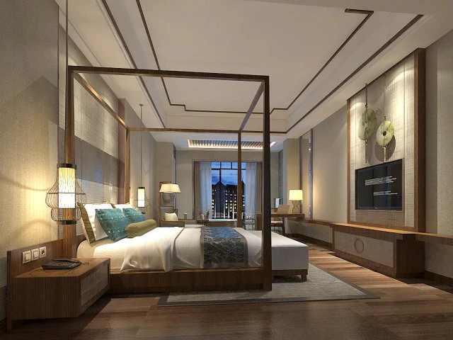 bedroom hotel suites designed a complete 126 3D Model .c4d .max .obj .3ds .fbx .stl .blend 