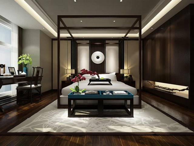 bedroom hotel suites designed a complete 127 3D Model .c4d .max .obj .3ds .fbx .stl .blend 