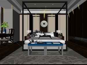 bedroom hotel suites designed a complete 127 3D मॉडल