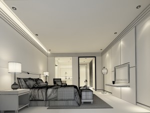 bedroom hotel suites designed a complete 128 Modello 3D