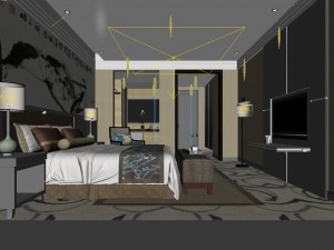 bedroom hotel suites designed a complete 128 Modello 3D
