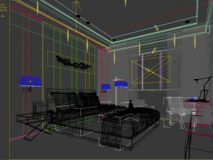 bedroom hotel suites designed a complete 129 3D Model