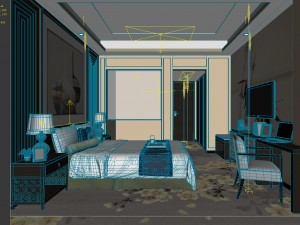 bedroom hotel suites designed a complete 131 3D Model