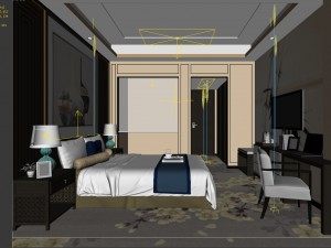 bedroom hotel suites designed a complete 131 3D Model