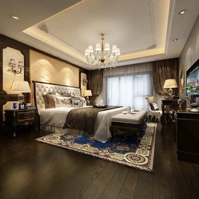 bedroom hotel suites designed a complete 133 Modello 3D .c4d .max .obj .3ds .fbx .stl .blend 