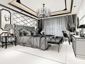 bedroom hotel suites designed a complete 133 Modello 3D
