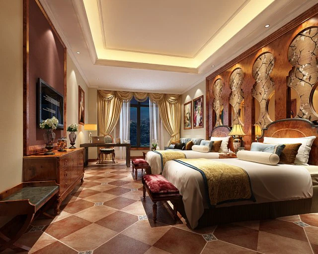 bedroom hotel suites designed a complete 134 3D Model .c4d .max .obj .3ds .fbx .stl .blend 