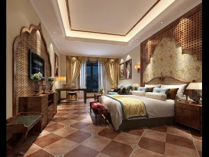 bedroom hotel suites designed a complete 136 3D Model