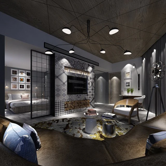 bedroom hotel suites designed a complete 137 3D Model .c4d .max .obj .3ds .fbx .stl .blend