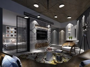 suites de hotel de un dormitorio dise&ntilde;adas en un completo 137 Modelo 3D