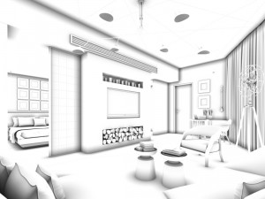 bedroom hotel suites designed a complete 137 3D Model