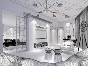 bedroom hotel suites designed a complete 137 3D Model