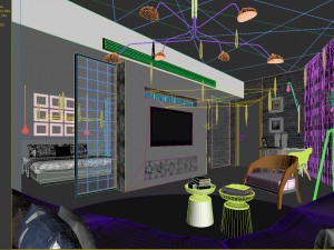 bedroom hotel suites designed a complete 137 3D Model